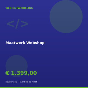 Maatwerk Webshop — Bouders.eu