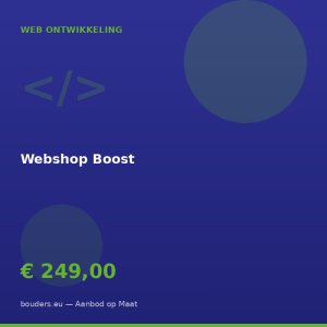 Webshop Boost — Bouders.eu
