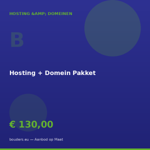 Hosting + Domein Pakket — Bouders.eu