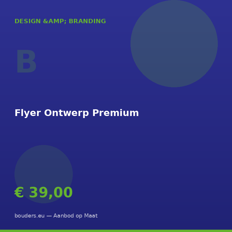 Flyer Ontwerp Premium — Bouders.eu