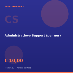 Administratieve Support (per uur) — Bouders.eu