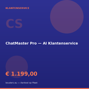 ChatMaster Pro — AI Klantenservice — Bouders.eu
