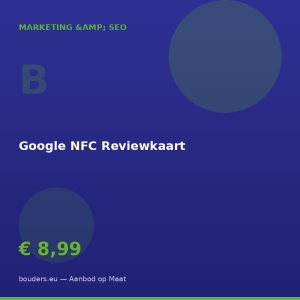 Google NFC Reviewkaart — Bouders.eu