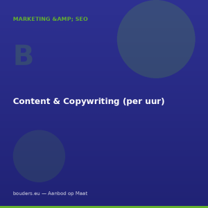Content & Copywriting (per uur)