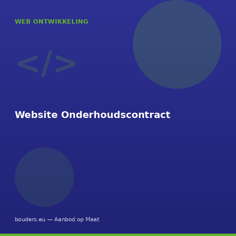 Website Onderhoudscontract
