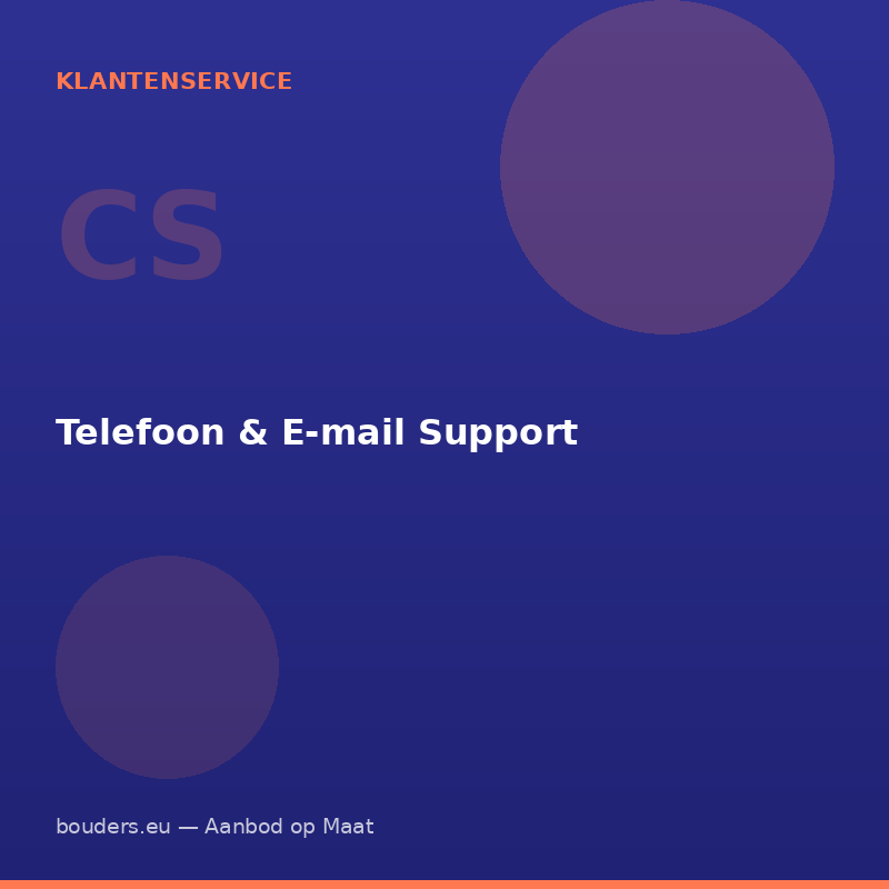 Telefoon & E-mail Support