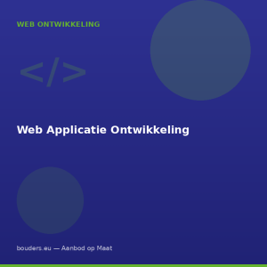Web Applicatie Ontwikkeling
