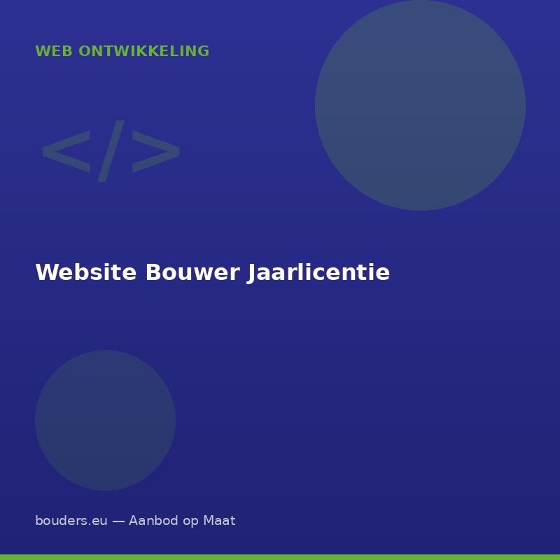 Website Bouwer Jaarlicentie