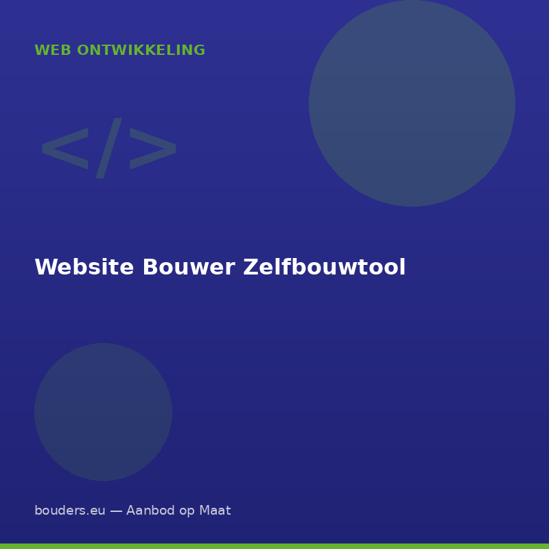 Website Bouwer Zelfbouwtool
