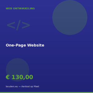 One-Page Website — Bouders.eu